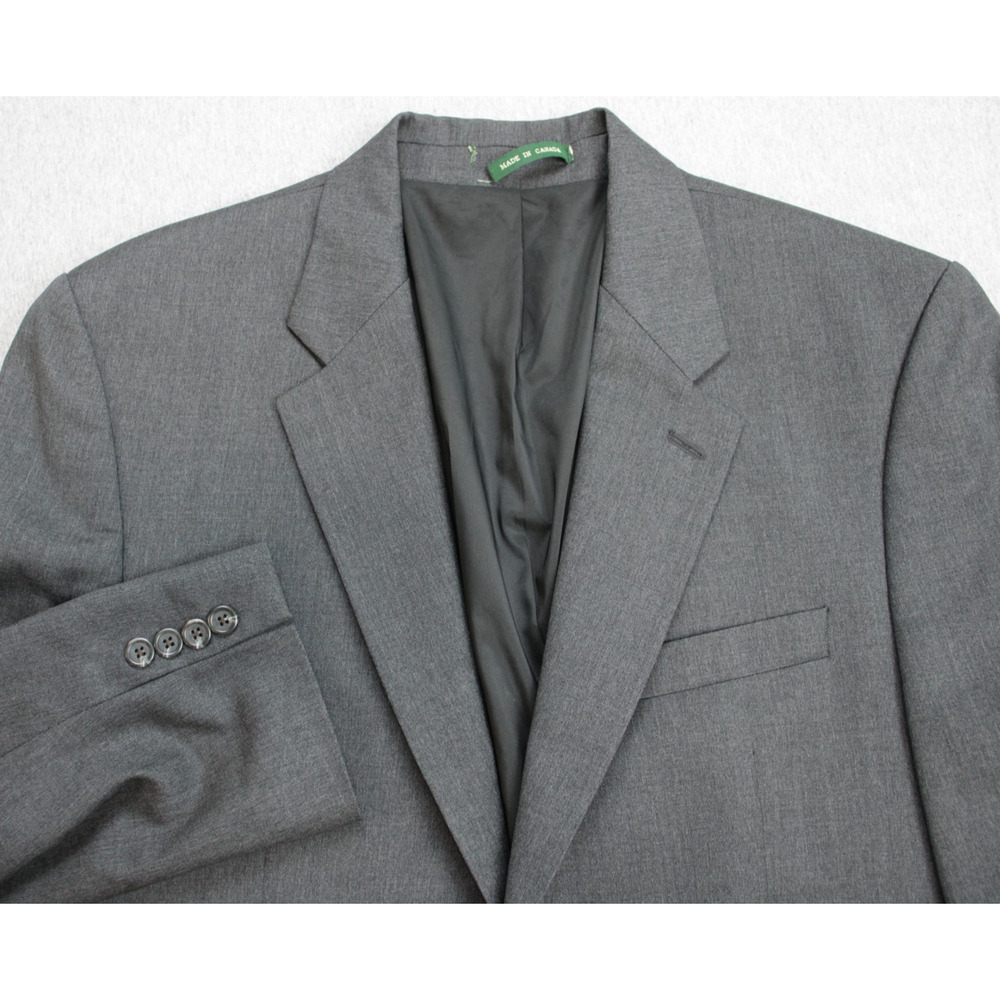 Lauren Ralph Lauren Blazer Mens 42R Gray 100% Wool 2 Button Single Breasted